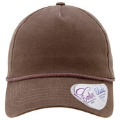 Women's Washed Five-Panel Rope Cap