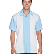 Men's Two-Tone Camp Shirt